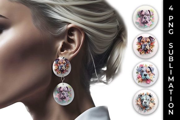 3D Floral Fantasy Boxer Earrings: A Whimsical Design Bundle