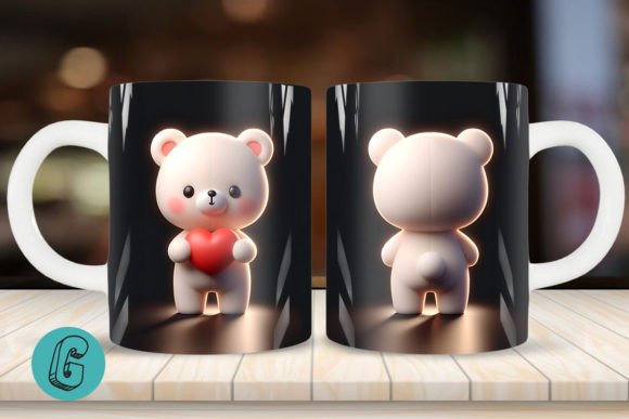 Adorable 3D Mug Wrap Set for Creative Projects