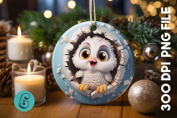 Adorable 3D Owl Breakthrough Ornament for Crafts
