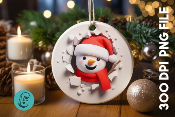 Create Festive Magic with the 3D Snowman Break Through Ornament